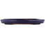 Oval blue bonsai pot by Yamafusa - 344 x 263 x 35 mm