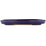 Oval blue bonsai pot by Yamafusa - 344 x 263 x 35 mm