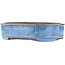 Oval blue bonsai pot by Taizan - 395 x 310 x 93 mm