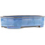 Oval blue bonsai pot by Taizan - 395 x 310 x 93 mm