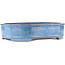 Oval blue bonsai pot by Taizan - 395 x 310 x 93 mm