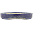 Oval blue bonsai pot by Terahata Satomi Mazan - 395 x 297 x 50 mm