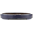 Oval blue bonsai pot - 405 x 305 x 46 mm