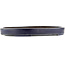 Oval blue bonsai pot - 405 x 305 x 46 mm