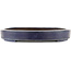 Oval blue bonsai pot - 405 x 305 x 46 mm