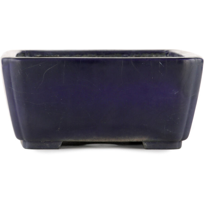 Pot à bonsaï ovale bleu par Koyou - 310 x 240 x 105 mm