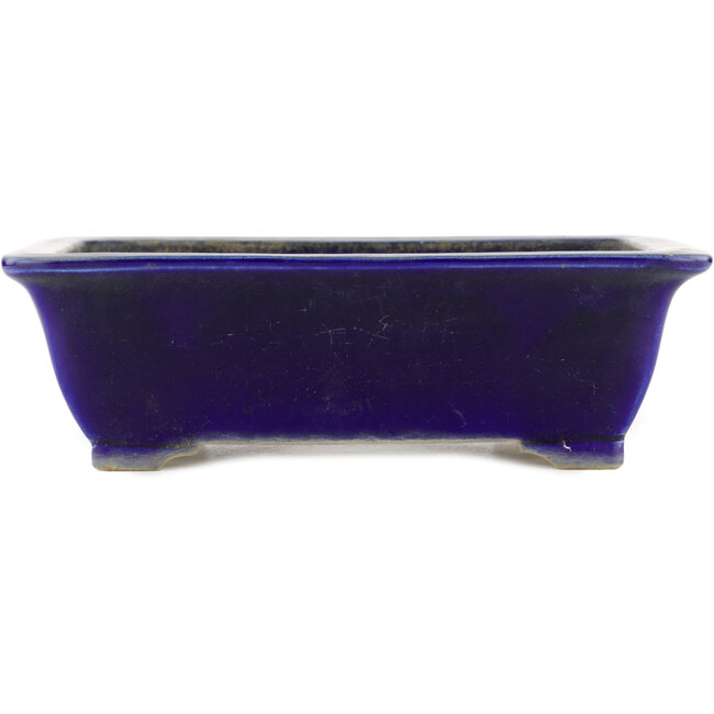 Ovaler blauer Bonsai-Topf von Taizan - 355 x 282 x 109 mm