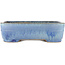 Oval blue bonsai pot by Yamafusa - 315 x 245 x 90 mm