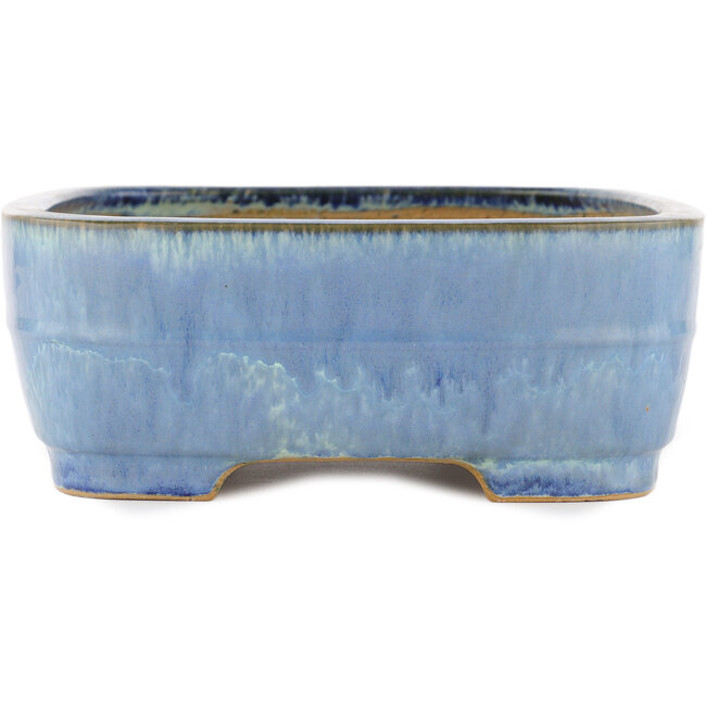 Vaso bonsai ovale blu di Yamafusa - 315 x 245 x 90 mm