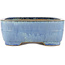 Ovaler blauer Bonsai-Topf von Yamafusa - 315 x 245 x 90 mm