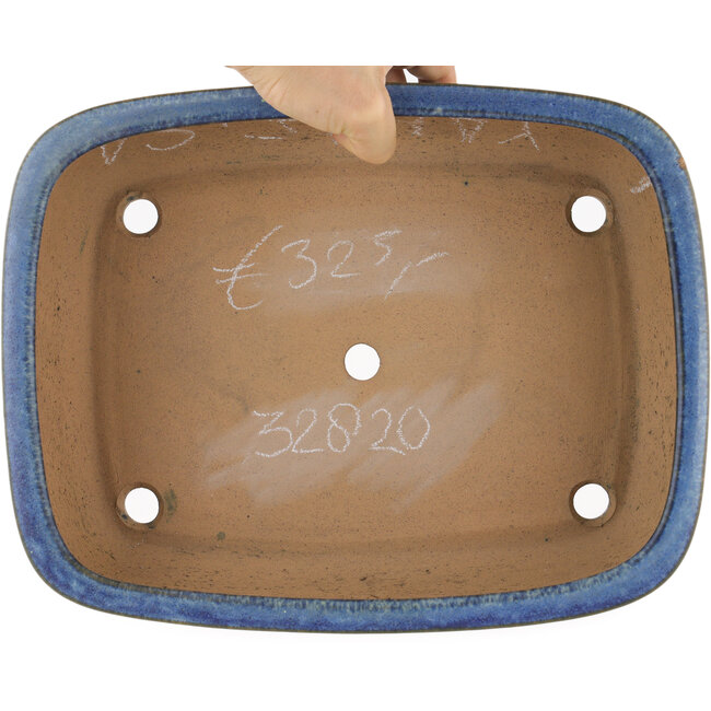 Vaso bonsai ovale blu di Yamafusa - 315 x 245 x 90 mm