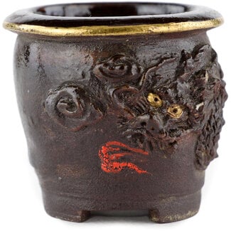  Other Japanese bonsai pot makers Vaso rotondo non smaltato da 35 mm proveniente dal Giappone