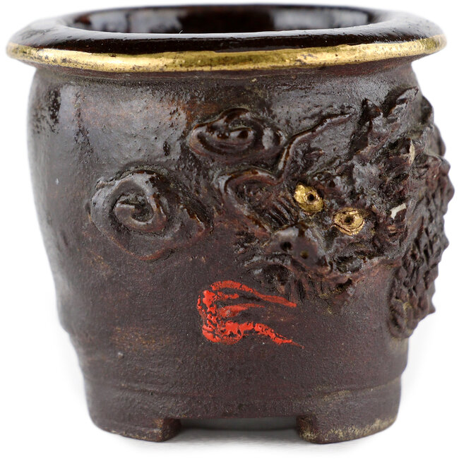 Maceta para bonsái redonda sin esmaltar - 35 x 35 x 22 mm