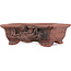 Rectangular unglazed bonsai pot by Kakuzan - 125 x 100 x 43 mm