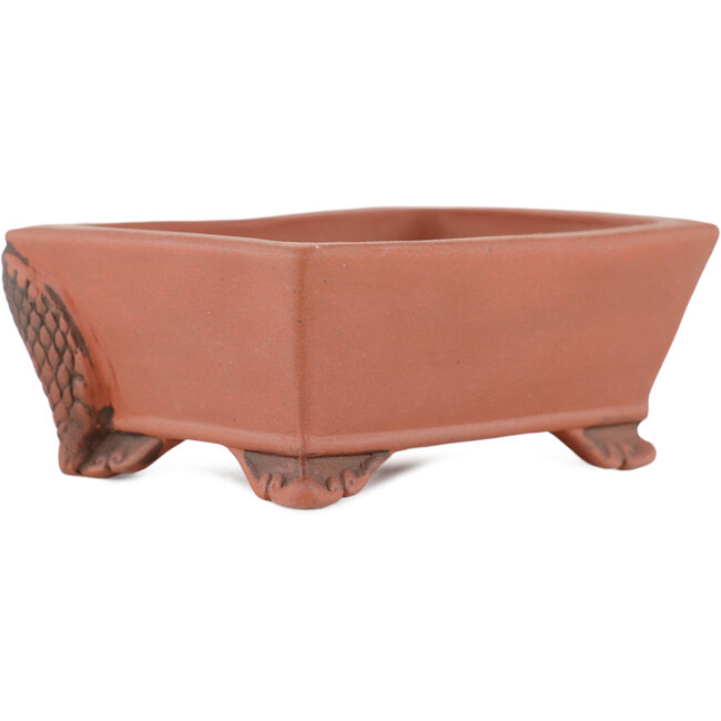 Maceta rectangular para bonsái sin esmaltar de Kakuzan - 110 x 85 x 45 mm