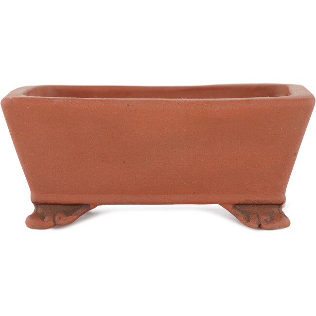 Rechteckiger unglasierter Bonsai-Topf von Kakuzan - 110 x 85 x 45 mm