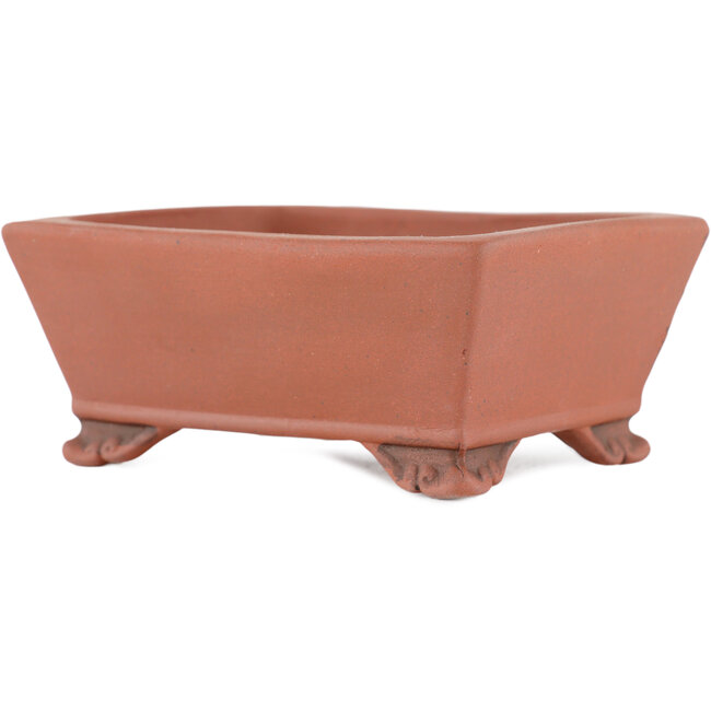 Pot à bonsaï rectangulaire non vernissé par Kakuzan - 110 x 85 x 45 mm
