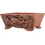Rectangular unglazed bonsai pot by Kakuzan - 110 x 85 x 45 mm