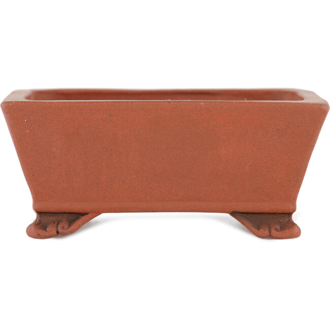 Rechthoekige ongeglazuurde bonsaipot van Kakuzan - 110 x 85 x 45 mm
