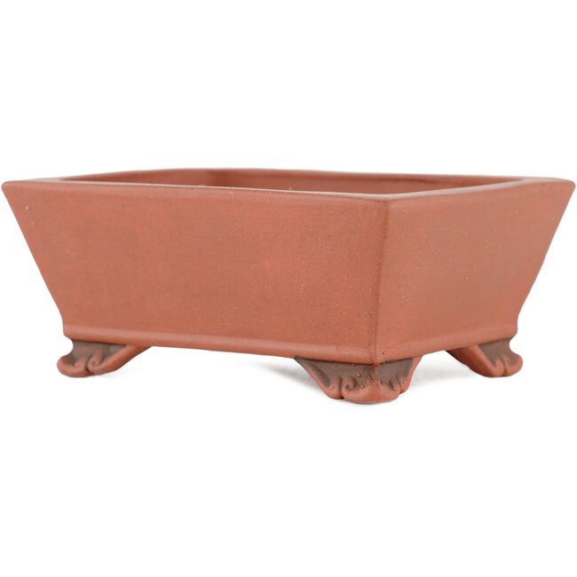 Rectangular unglazed bonsai pot by Kakuzan - 110 x 85 x 45 mm