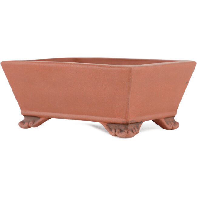 Maceta rectangular para bonsái sin esmaltar de Kakuzan - 110 x 85 x 45 mm