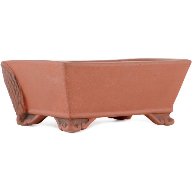 Vaso bonsai rettangolare non smaltato di Kakuzan - 110 x 85 x 45 mm