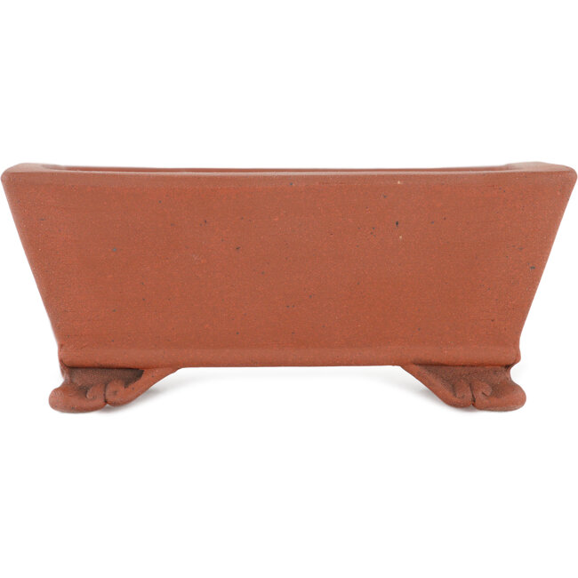 Vaso bonsai rettangolare non smaltato di Kakuzan - 110 x 85 x 45 mm