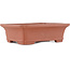 Rechthoekige ongeglazuurde bonsaipot van Kakuzan - 150 x 116 x 42 mm
