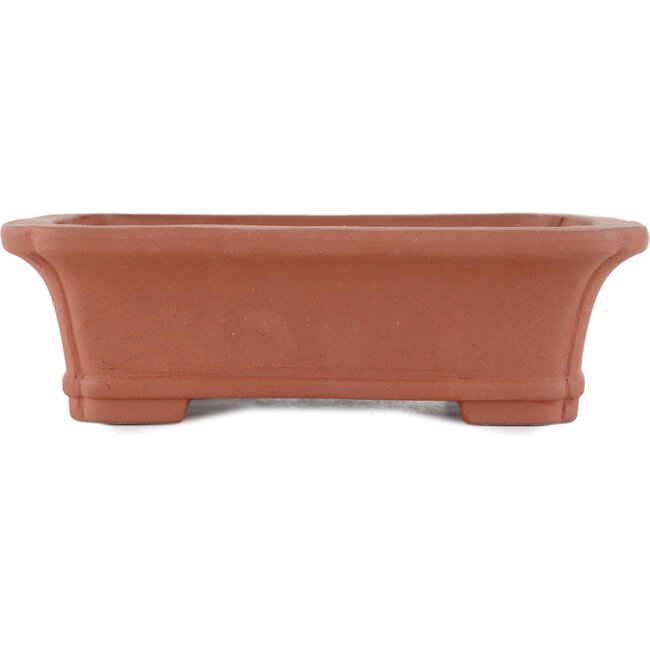 Rectangular unglazed bonsai pot by Kakuzan - 150 x 116 x 42 mm