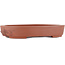 Oval unglazed bonsai pot by Kakuzan - 160 x 125 x 28 mm