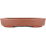 Oval unglazed bonsai pot by Kakuzan - 160 x 125 x 28 mm