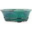 Oval green bonsai pot by Koyou - 250 x 200 x 190 mm