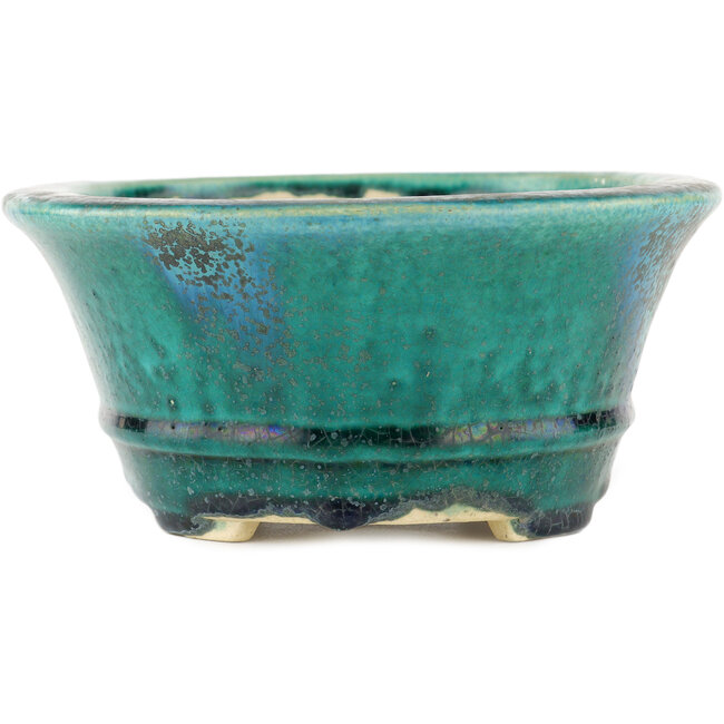 Maceta ovalada para bonsái verde de Koyou - 250 x 200 x 190 mm