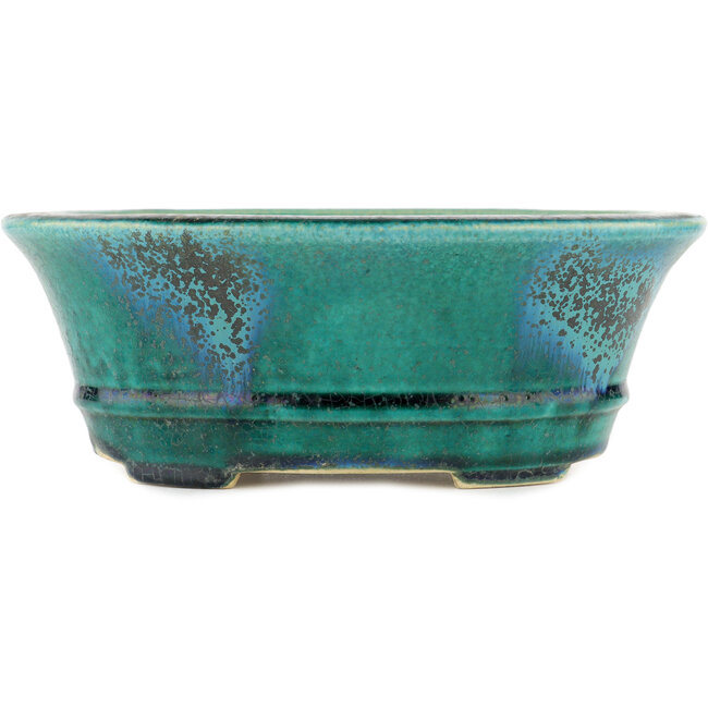 Pot à bonsaï ovale vert par Koyou - 250 x 200 x 190 mm