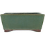 Maceta rectangular para bonsái verde de Yamaaki - 250 x 185 x 95 mm