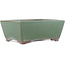 Rectangular green bonsai pot by Yamaaki - 250 x 185 x 95 mm