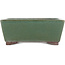 Maceta rectangular para bonsái verde de Yamaaki - 250 x 185 x 95 mm