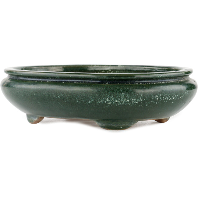 Ovale groene bonsaipot van Shuhou - 290 x 230 x 80 mm