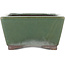 Maceta rectangular para bonsái verde de Yamaaki - 250 x 185 x 95 mm