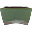 Pot à bonsaï vert rectangulaire par Yamaaki - 250 x 185 x 95 mm