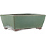 Maceta rectangular para bonsái verde de Yamaaki - 250 x 185 x 95 mm