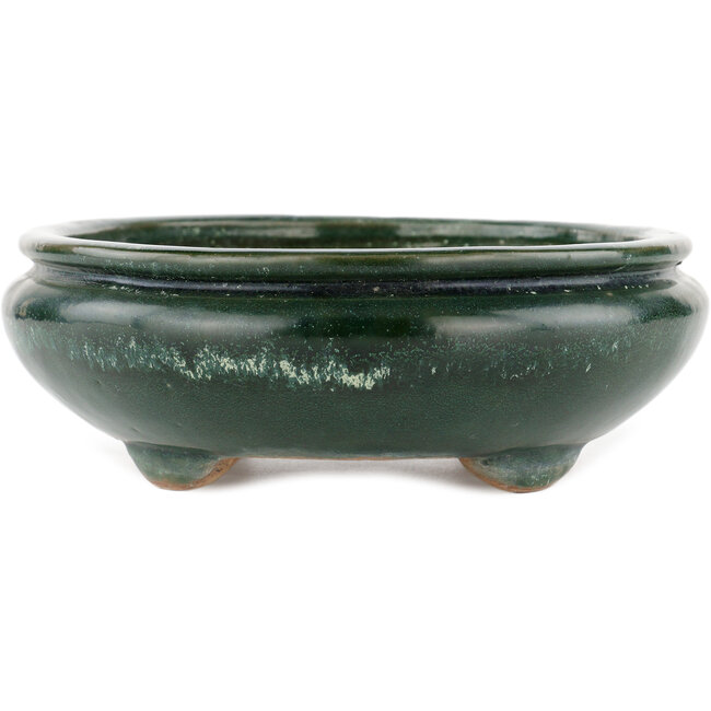 Ovale groene bonsaipot van Shuhou - 290 x 230 x 80 mm