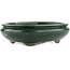 Oval green bonsai pot by Shuhou - 290 x 230 x 80 mm