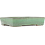 Rectangular green bonsai pot by Yamafusa - 280 x 220 x 55 mm