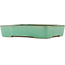 Rectangular green bonsai pot by Yamafusa - 285 x 220 x 55 mm