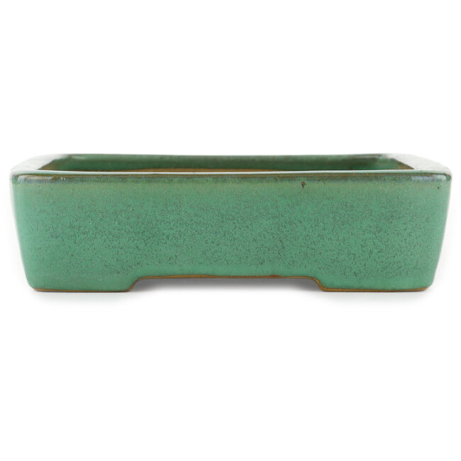 Rechthoekige groene bonsaipot van Yamafusa - 285 x 220 x 55 mm