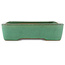 Rectangular green bonsai pot by Yamafusa - 285 x 220 x 55 mm