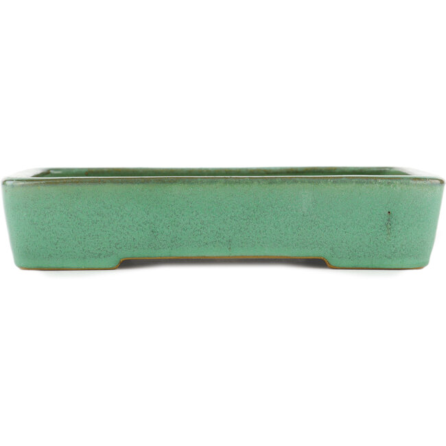 Rechthoekige groene bonsaipot van Yamafusa - 285 x 220 x 55 mm