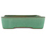 Rectangular green bonsai pot by Yamafusa - 285 x 220 x 55 mm