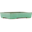 Rectangular green bonsai pot by Yamafusa - 285 x 220 x 55 mm